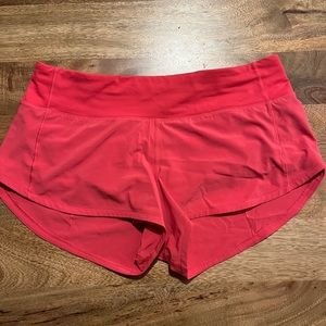 Lululemon Low-Rise Speed Up Shorts- Heartthrob
